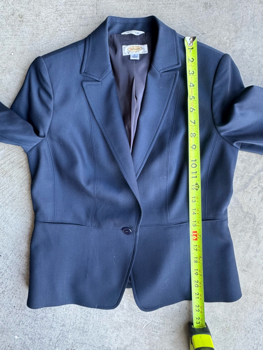 Talbots Navy Wool Single-Button Women's Blazer 6 Petite Tailored Professional - Picture 12 of 16